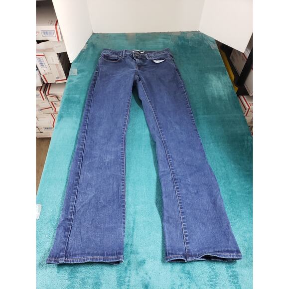 Levis Jeans Size 29 Womens Blue Stretch Pants Mid Rise Ladies Curvy Bootcut - Picture 1 of 15